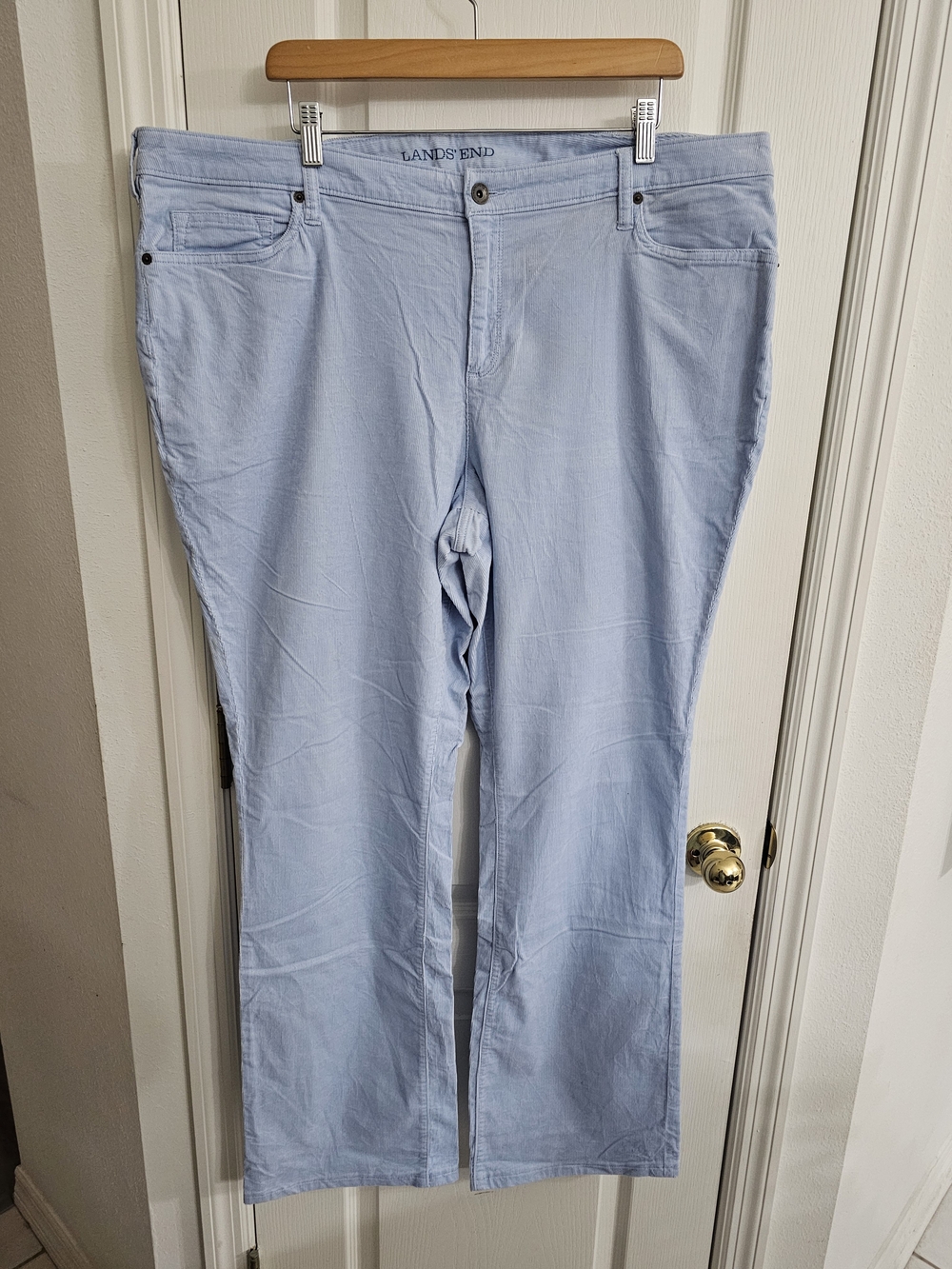 Lands' End Light Blue Boot Cut Women's Pants